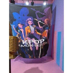 Demon Slayers K-Pop Style Flannel Throw - Cute Anime Bedding, Warm Gift for KPOP